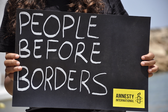 Pictures from the Human Rights Action Camp in Lampedusa from 20th - 27th July 2014. Action in Lampedusa on 25 July 2014: over 60 activists demand that EU leaders put people before borders!
