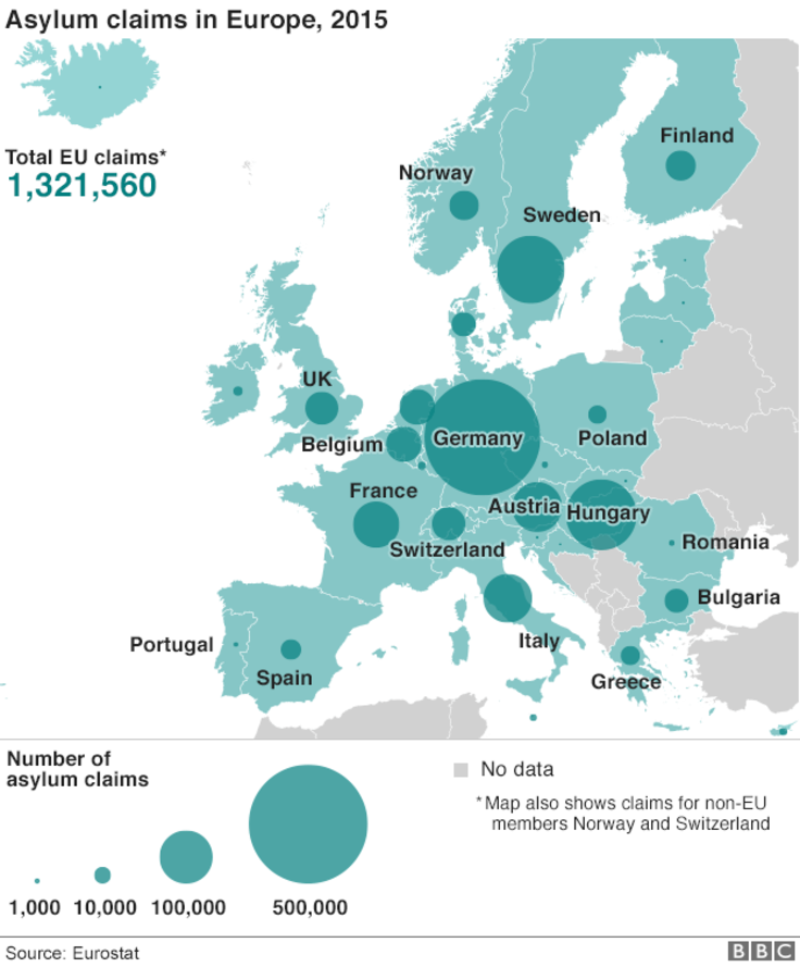 Statistici despre migrația în Europa în 2015